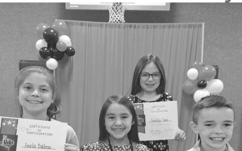 3rd GRADE MUSIC MEMORY - First Amelia Balderas, Second Addysin Garza, and Third Jaxson Hall. (Photo courtesy of Levelland ISD)
