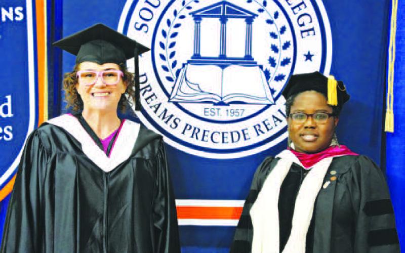 South Plains College professors Mackinzee Escamilla (left) and Dr. Nimi Finnigan are new members of the Texas A&amp;amp;M University Affiliate Academy, a community of English 1301 and 1302 instructors in Texas. They will have the opportunity to share their insights from SPC’s teaching community and bring back innovative practices. (SPC Photo)