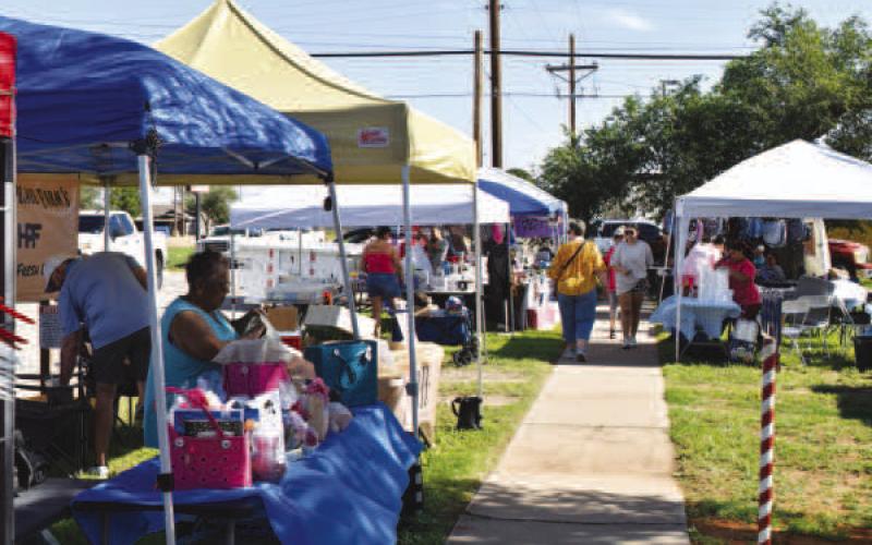 - Saturday's farmers market at 211 Austin Street saw Levelland residents shop for homemade goods and crafts from a variety of vendors. (Staff photo)