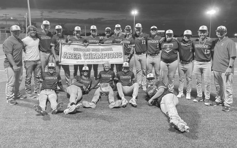 AREA CHAMPS - The Sundown Roughnecks beat the Wellington Skyrockets in two games in their series to become the Area Champions this past Friday and Saturday. The beat Wellington the first game 10-3 then dominated the second game by beating them 19-5. The Roughnecks are mocing onto their Reginal Quarterfinal round against the New Home Leopards this Thursday at Frenship at 4 p.m.