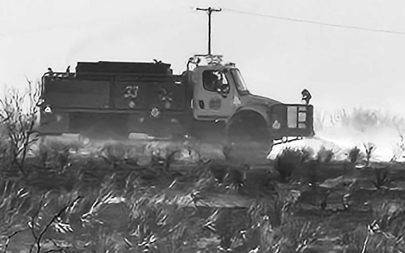 FIGHTING GRASS FIRES - The Whiteface and Morton Volunteer Fire Departments were dispatched to a reported grass fire three miles south of TX 125 on CR 197 just after 6 p.m. last Friday. Whiteface FD sent four units and 10 firefighters. Morton FD sent two units and four firefighters. Firefighters were able to quickly extinguish a growing fire and were on scene for about an hour extinguishing hot spots. (Photo courtesy of Whiteface FD)