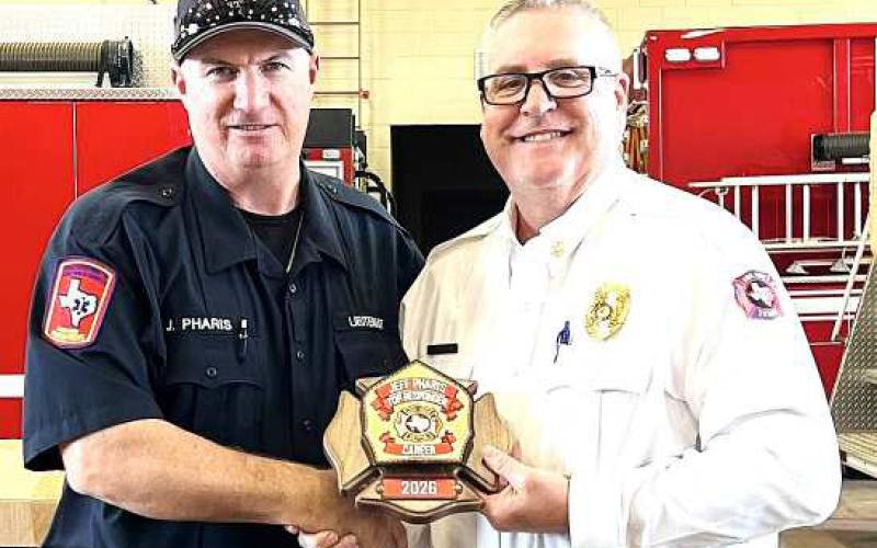 LEVELLAND FIRE DEPARTMENT 2026 CHIEF’S AWARD AND TOP RESPONDER AWARD – Jeff Pharis.(Levelland Fire Department photo)