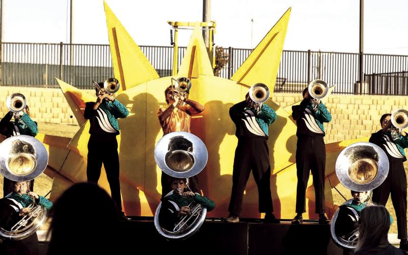 Ropes Soarin’ Eagle Marching Band advanced to Area competition with their eye on state.
