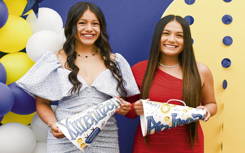 CHEER SENIOR RECOGNITION - Ximena Lucero, Andrea Guardiola and Briley Siemens (Not pictured). (Staff photo by Jentezen Smith)