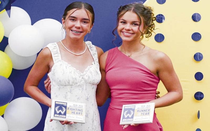 CROSS COUNTRY AWARDS - Girls Runner of the Year: Lainey Sanders, Boys Runner of the Year: Joshua Perez and Fighting Heart: Rhaelyn Bracey. (Staff photo by Jentezen Smith)