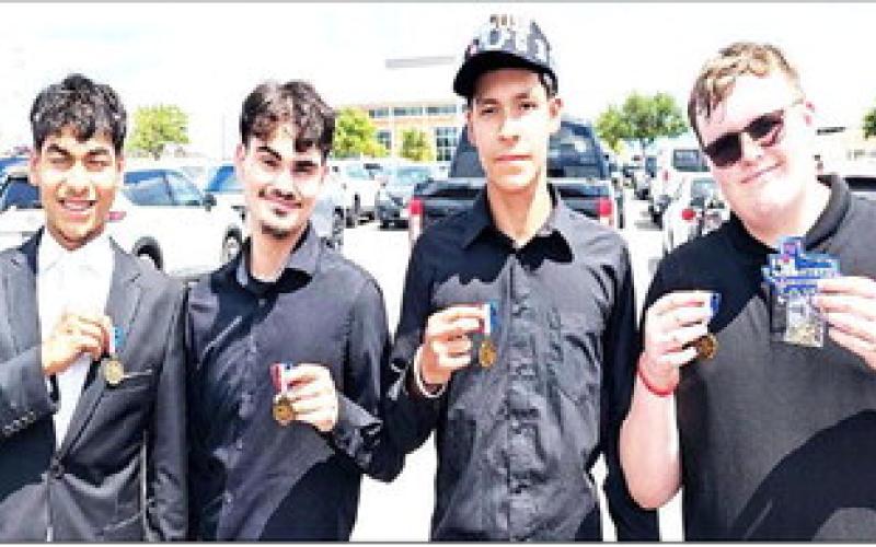 LHS BAND TUBA QUARTET - LHS Lobo Band Tuba/Euphonium Quartet, Division I, Texas State Solo &amp;amp; Ensemble Contest - Saul Hernandez, Alfredo Ruiz, Adden Luna, and Mitchell Key. (Levelland ISD photo)
