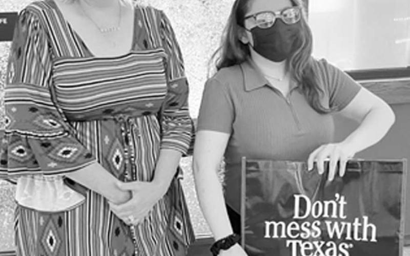 GOLDEN PICKER- Krysta Reyes and SPC Student, won the Golden Picker from the Keep Levelland Beautiful Community Wide Clean-up. She also received a Taco Villa Gift Card and a reusable shopping bag From Don’t Mess with Texas. She found a walker along Highway 114.