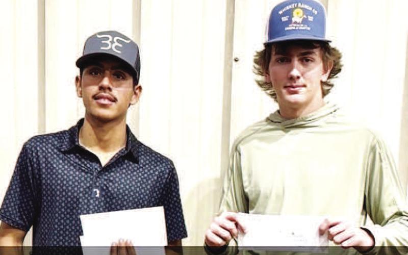 ORIGINALTEAM ROPINGAT THE MALLET EVENT CENTER – Manuel Cano and Brogan Potter.