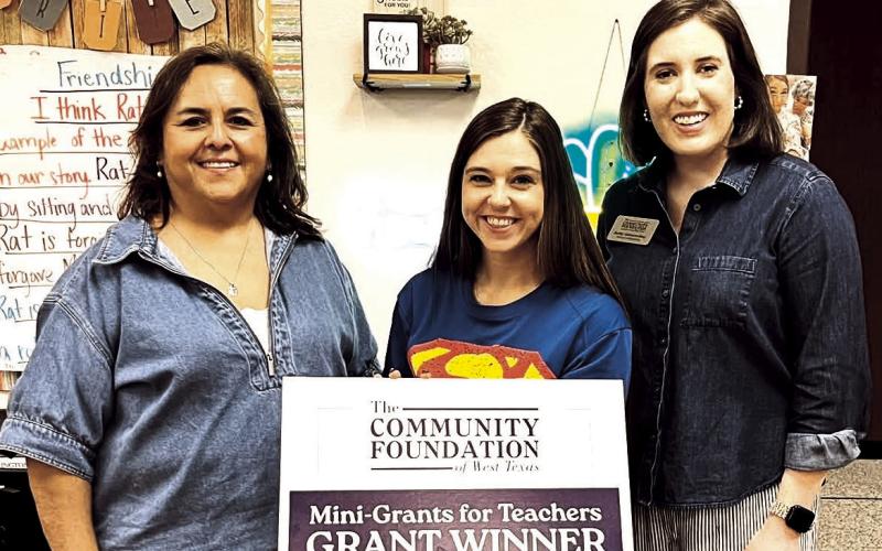 Community Foundation of West Texas Grant - Whiteface CISD Savannah Samsel, 3rd grade Language Arts &amp;amp; Social Studies, received a mini-grant for teachers.
