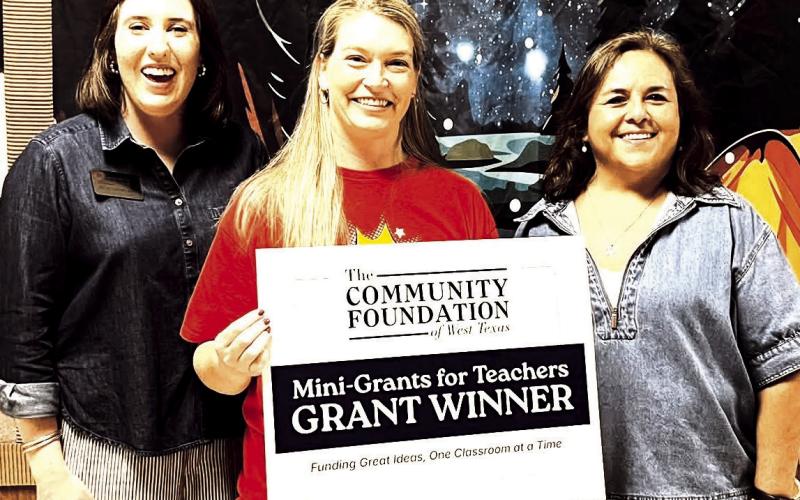 Community Foundation of West Texas Grant - Whiteface CISD Kristy Lattimore, teacher, received a mini-grant from the foundation.
