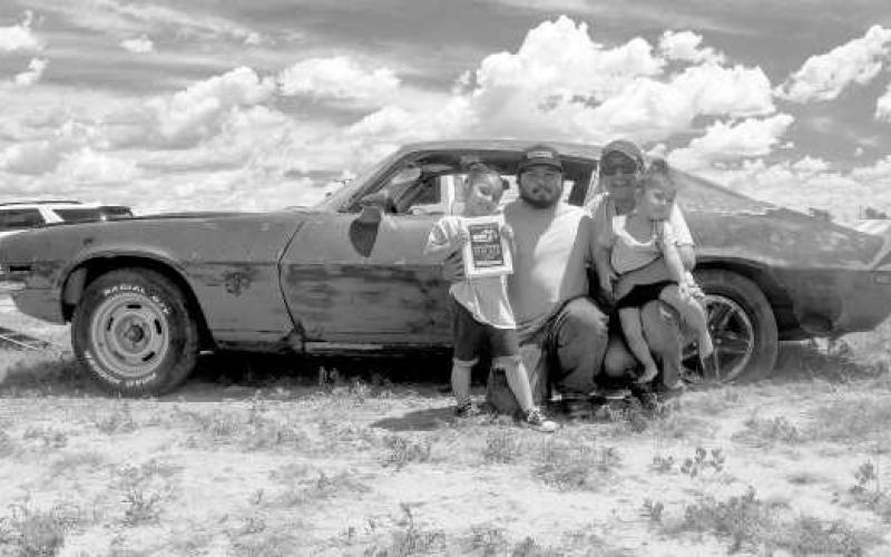 THIRD PLACE BURNOUT - Naaman Ponce won third place in the Thunder on the Plains burnout at the Levelland City Park on Saturday. (Staff photo by Hannah Woodrum)