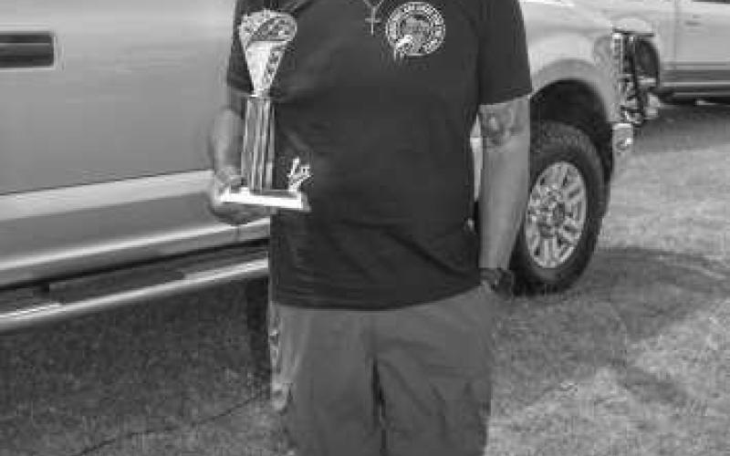 BEST SUV – Pictured is Ricky Maganna at the Thunder On the Plains Car Show. Maganna placed first in the S.U.V. Class with his 2018 Dodge Durango SRT. (Staff photo by Ada Niederhauser)