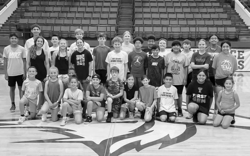 BASKETBALL CAMP - Whiteface ISD held their annual basketball camp May 23 through May 26, from 9 a.m. to 11 a.m. The camp conisisted of incoming second graders up to incoming freshman with boys and girls welcome. (Staff photo by Aalijah Soliz)