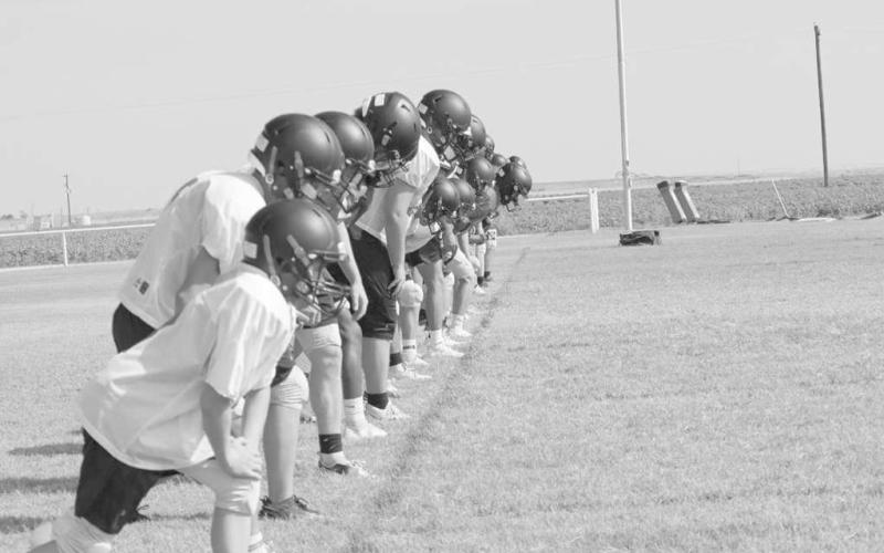 CONDITIONING - The Whitharral Panthers were running gassers during team training to improve on their stamina. (Staff photo by Aalijah Soliz)