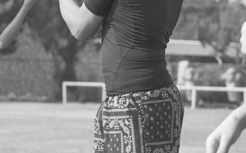 CATCH - Morton student caught the ball last Thursday morning at the Morton Football Camp to hone his skills for this upcoming season. (Staff photo by Aalijah Soliz)