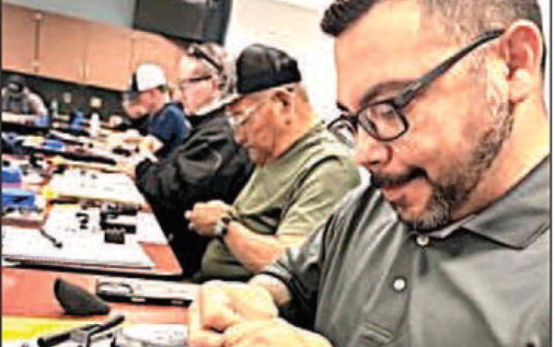 Levelland Police Department Sgt. Carrasco and Sgt. Ramirez spent the past week attending Smith &amp;amp; Wesson Armorer School in preparation for the LPD transition to the Smith &amp;amp; ; Wesson M&amp;amp;P 2.0 as the official new duty weapon. The training ensures the department is fully equipped to maintain the new platform safely and efficiently, supporting a smooth rollout for all officers. (Levelland PD photo)