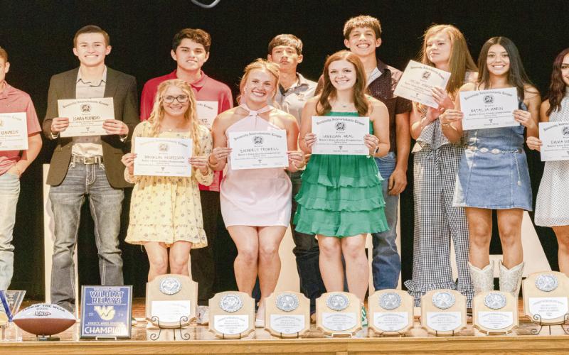 CROSS COUNTRY AWARDS - Girls Most Valuable Runner: Sheridan Neal and Boys Most Valuable Runner: Trey Villegas. (Staff photo by Eric Venkatesan)