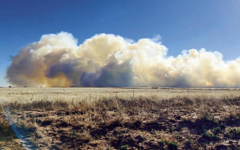 GRASS FIRE - Levelland-Hockley County Emergency issued a notification of a large grass fire near Barton Lane and Delaware Road Sunday morning around 9:45 a.m. Travelors were advised to avoid the area as a heavy presence of emergency vehicles attempted to contain the fire. The LFD called for mutual aid from the Smyer Fire Department, Hockley County and the state. Burning roughly 160 acres, fire crews were able to leave the scene around 2 p.m. (Photo courtesy of Hockley County Emergency Management)