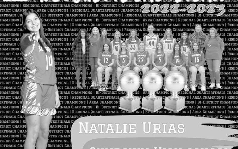 DEFENSE MVP- After a Regional Tournament appearance, it is no surprise a number of Roughettes earned district honors. Natalie Urias was Defensive Player of the Year. (Photo Courtesy of Sundown ISD)
