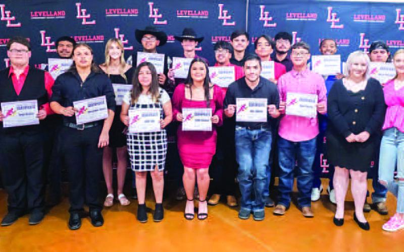 UNIFIED TRACK - Levelland High School held their annual athletic banquet ceremony Monday at the Mallet Event Center and Arena. The Unified Track Team was recognized for their efforts along with Olivia Schuette receiving the MVP Award. (Photo courtesy of Cristal Isaacks)