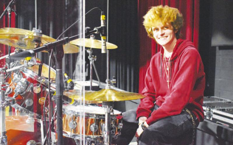 REWARD - Casin Peek received the Val and Venus Eddy PASIC Scholarship from the Percussive Arts Society to attend the international organization’s 50th convention . (SPC Photo)