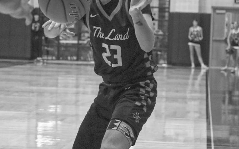 PASS - Levelland Lobo Ozzie Solano passed the ball to the corner during the team’s final game against Brock this past Monday night at Stamford High School. (Staff photo by Aalijah Soliz)