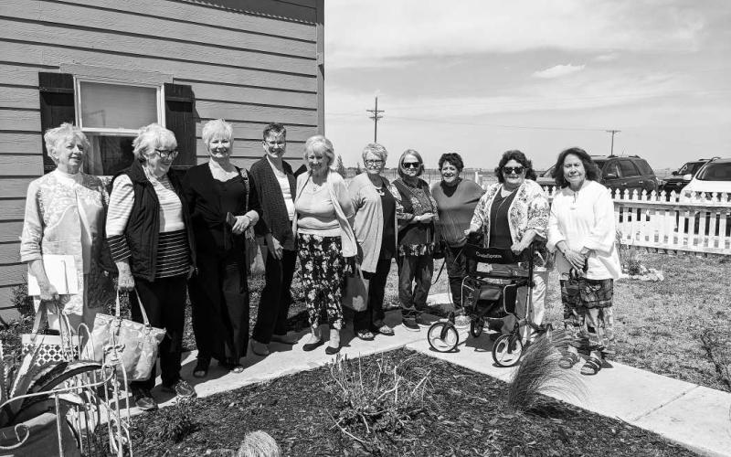 LAS FIDELIS MEMBERS ENJOY MEETING: Pictured are Betsey Moreland, Fredda Schooloer, Kaye Brown, Sandra Stephenson, Polly Dunn, Georgia Decker, Jolene Sweeny, Christine Mitchel (co-owner of Ahava Honey Bee Farm), Tina O’Connor, Maggie Husen and Dianne Bridges-Photographer (Photo submitted by: Dianne Bridges)