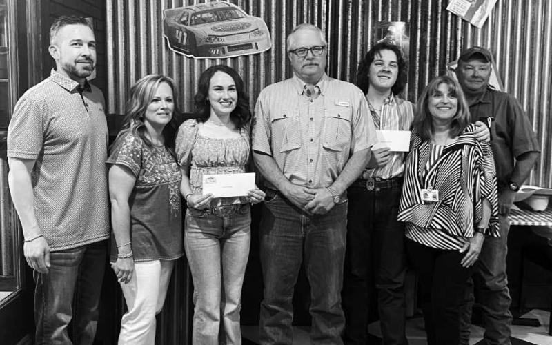 LEVELLAND CHAMBER OF COMMERCE AG COMMITTEE SCHOLARSHIPWINNERS: The Levelland Chamber of Commerce Ag Committee awarded $750 scholarships to Tyler Chase and Blake Houston. Tyler is the daughter of Kristi and Damon Chase and plans to attend West Texas A &amp;amp; M University. Blake is the son of Brian Houston and Nancy Turrentine and plans to attend Texas A &amp;amp; M University, also pictured is Doug Hoelscher Chair of the Ag Committee.