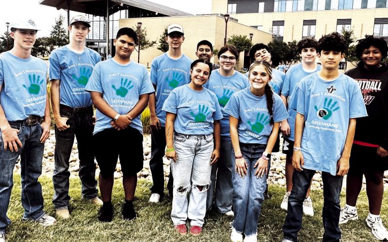 Whitharral FFA freshmen at the Area 1 Greenhand Leadership Conference.