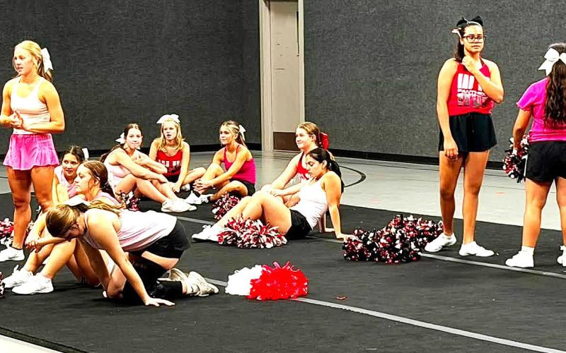 Whitharral Panther Power - WHS football, cheerleading and cross country were getting into the “full season swing” for the upcoming season with Panthers students working hard at foootball practice and cheerleading as the beginning of school approaches.
