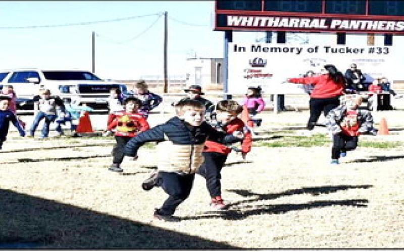 WHITHARRAL REINDEER RUN- The first and second graders at Whitharral ISD competed in the Reindeer Run as part of festivities at the school. (Whitharral ISD Facebook)