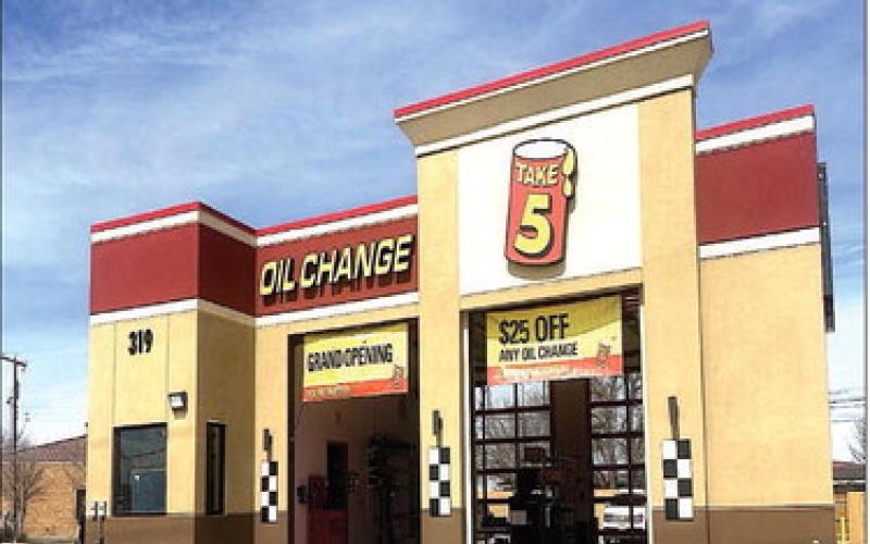 NOW OPEN-- Take 5 Oil Change, located at 319 Hwy 114 in Levelland, announced its grand opening. The new location features two service bays and customers can remain in their car during service. Every service includes free tire pressure checks, fluid top-offs, and complimentary bottled water.