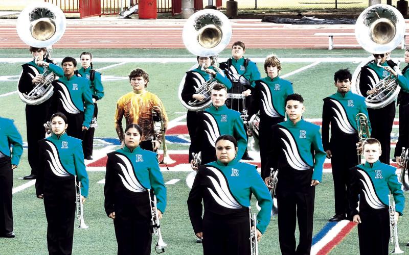 The Ropes Soarin’ Eagle Band had an outstanding performance at the Westerner Marching Festival at Lowery Field in Lubbock. After all the bands performed, the judges scores were tallied and the band walked away with the title as Best in Class 2A and tied for first place overall with Plainview and Abilene High. The band will be performing at Lowery Field this Saturday at the Region 16 Marching Contest and look to earn their spot at the Area Marching Contest. (Ropes ISD photo)