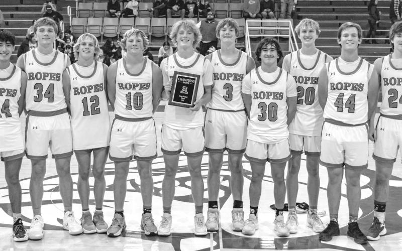 TOURNAMENT CHAMPIONS - The Ropes Eagles went undefeated in their tournament in the Anton Bulldog Classic this last Weekend with a perfect 4-0 record. (Photo courtesy of Donovan Martin)
