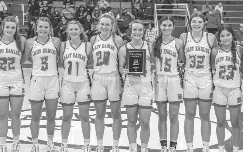 TOURNAMENT CHAMPIONS - The Ropes Lady Eagles traveled to the Anton Bulldog Classic this last weekend to win the tournament with a perfect 4-0 record. (Photo courtesy of Donovan Martin)