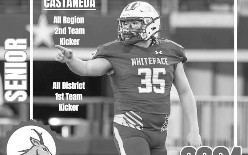 FOOTBALLAWARDS - Whiteface Antelope Damian Castaneda earned All-Region 2nd Team Kicker and All-District 1st Team Kicker. (Photo courtesy of Whiteface ISD)