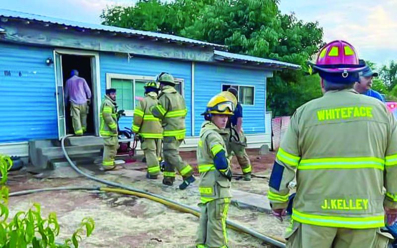 COCHRAN COUNTY STRUCTURE FIRE - The Morton Fire Department responded to a call regarding a structure fire within the City of Morton, Monday evening. The Whiteface Fire Department was dispatched to assist Morton units. Upon arrival, Morton fire personnel had extinguished the majority of the fire. Both crews remained on scene following the fire to provide overhaul and cleanup efforts. (Photo courtesy of Whiteface Fire Department)