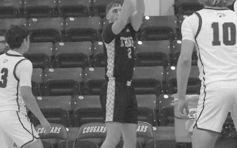THREE - Morton Indian Lane Lyon shot the ball from the corner during the team’s game against the Klondike Courgars on the road. (Staff photo by Aalijah Soliz)