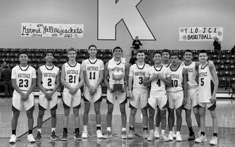 BI-DISTRICT CHAMPIONS - The Whiteface Antelopes took on the Fort Hancock Mustangs in Kress this past Tuesday night for their Bi-District Round of playoffs where they won by 40 points, 64-24. The Antelopes took on the Miles Bulldogs this past Friday night in Snyder for their Area Round matchup. (Photo courtesy of Holly Crutcher)