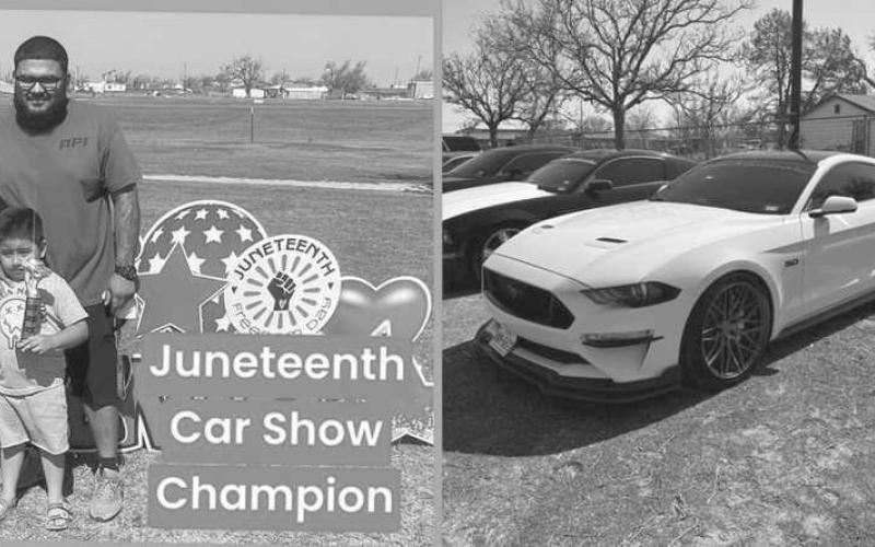 CAR SHOW CHAMPION - Chris Morales won the Car Show this past weekend at the 34th Juneteenth celebration with his 2019 Ford Mustang GT. Several past Northside Community members came back to Levelland to celebrate the annual event. (Submitted Photo)