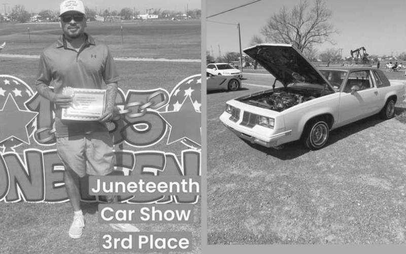 THIRD PLACE WINNER - Issac Diaz placed third in the Car Show this past weekend at the 34th Annual Juneteenth celebration with his 1981 Oldsmobile Cutlass. The Northside Community enjoyed a day of food and fun. (Submitted Photo)