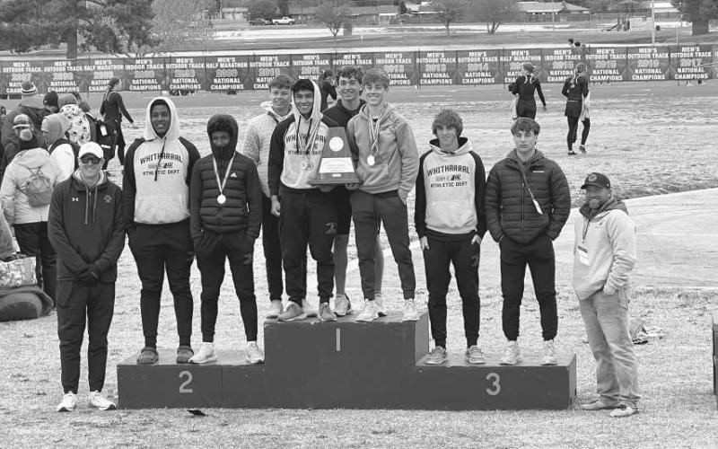 REGIONAL CHAMPS - The Whitharral Panthers competed this past weekend at SPC for their regional meet where they won first place. (Photo courtesy of Whitharral ISD)