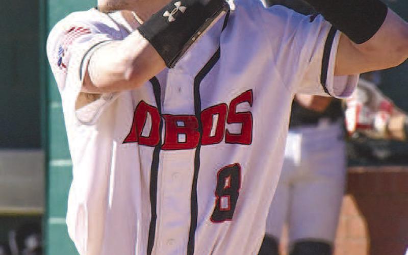 RBI DOUBLE- The Levelland Lobos scored three runs in the third inning against Borger during the Levelland Line Drive Classic last weekend. Levelland scored all three runs on an RBI double by Carson Boggs. (Photo Courtesy of Dom Puente)