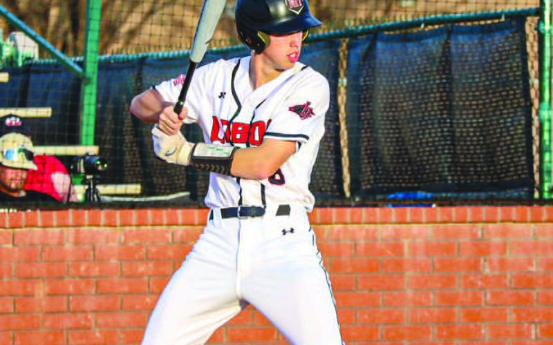 HIGH SCHOOL BASEBALL - Levelland Lobo Anson McMahan stepped up to the plate during the team’s game against the Lake View Chiefs last Friday at home. (Staff photo by Aalijah Soliz)