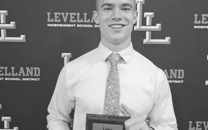 TOP ATHLETE - Levelland Lobo Austin Ellis earned the Top Ranking Athlete Award for his performance on and off the field in the classroom. (Photo courtesy of Levelland ISD)