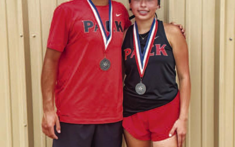 DYNAMIC DUO - Levelland Varsity Pack Tennis competed in their district tournament April 28-29. Pictured is Micheal Canon and Daisy Perez who finished District Runner-Up and qualified for the regional tournament in mixed doubles. (Photo courtesy of Cristal Isaacks)