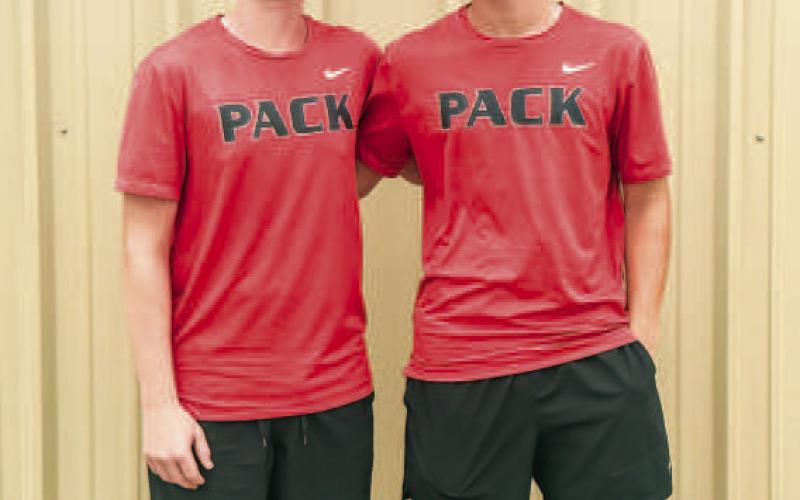 PACK TENNIS - Levelland Varsity Pack Tennis competed in their district tournament April 28-29. Pictured are Brady Houston and Reese Payton who competed in the boys doubles bracket and earned a fourth place finish. (Photo courtesy of Cristal Isaacks)