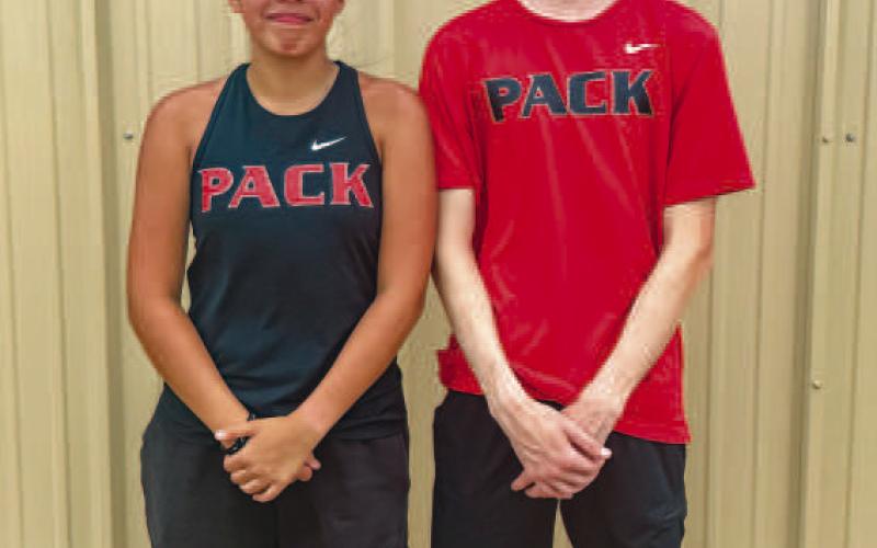 FINISHING STRONG - Levelland Varsity Pack Tennis competed in their district tournament April 28-29. Pictured are Alexis Sanchez and Ryeton McMahan who competed in the mixed doubles bracket and earned a fourth place finish. (Photo courtesy of Cristal Isaacks)