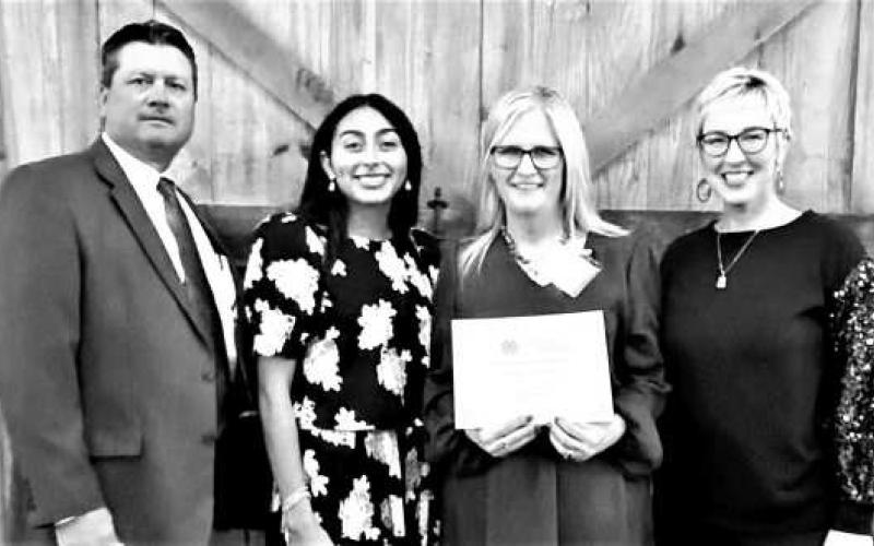 Robyn Parkinson, LISD school counselor, was honored as the Texas A&amp;amp;M AgriLife Extension - Hockley County 2025 Distinguished Leader and Salute to Excellence winner. Parkinson has worked for LISD for 26 years and has dedicated 15 years of service to the Hockley County 4-H program. (Hockley County Extension Office photo).