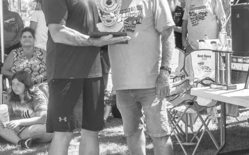 BEST MOTOR- Pictured is Corey Yoeso who won Best Motor at the Thunder on the Plains Car Show that was held at the Levelland City Park on Saturday. Yoeso won with his 1968 Chevy Camaro. (Photo courtesy of Emily Campos)